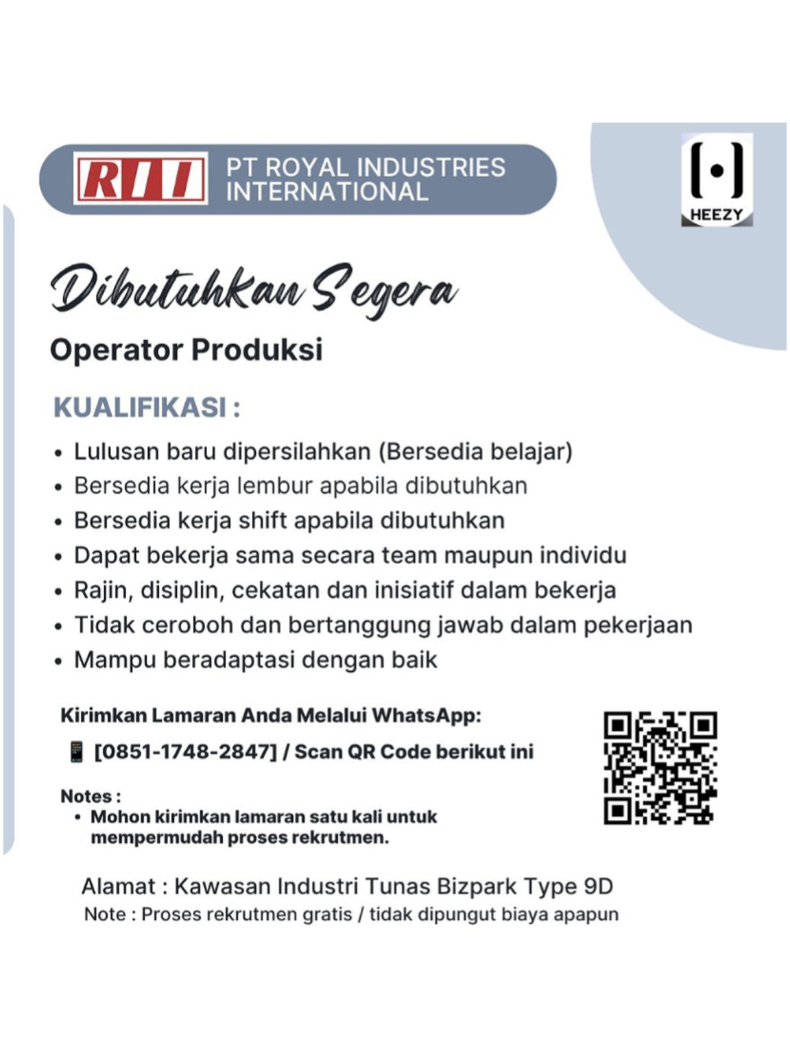 PT ROYAL INDUSTRIES INTERNATIONAL