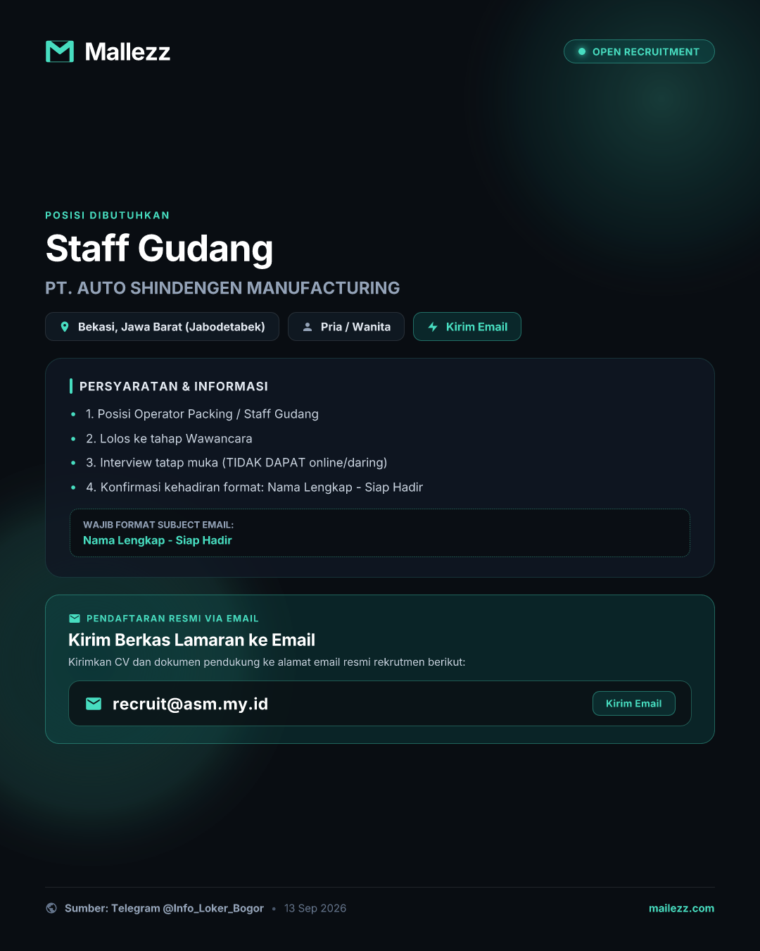 PT. AUTO SHINDENGEN MANUFACTURING