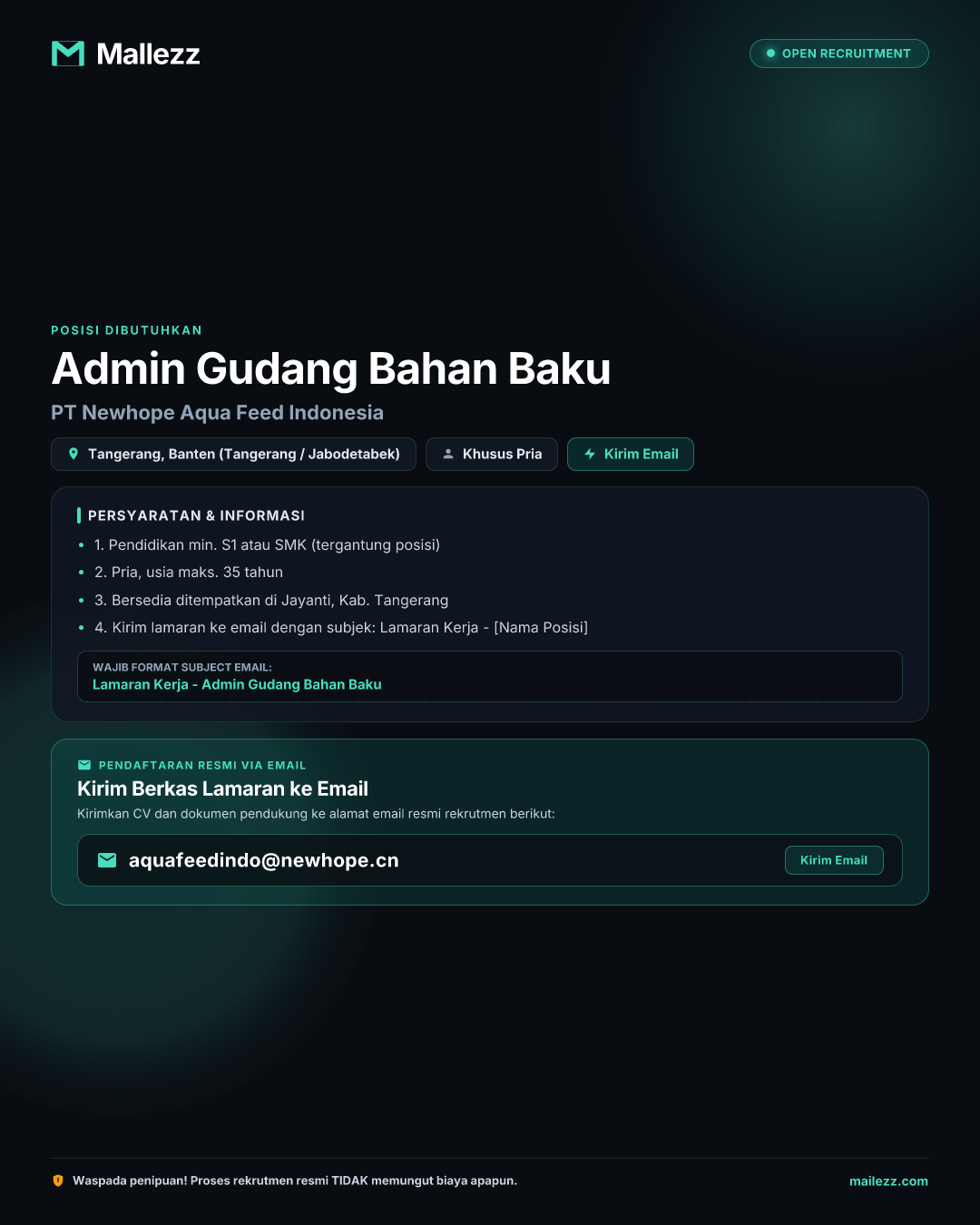 PT Newhope Aqua Feed Indonesia