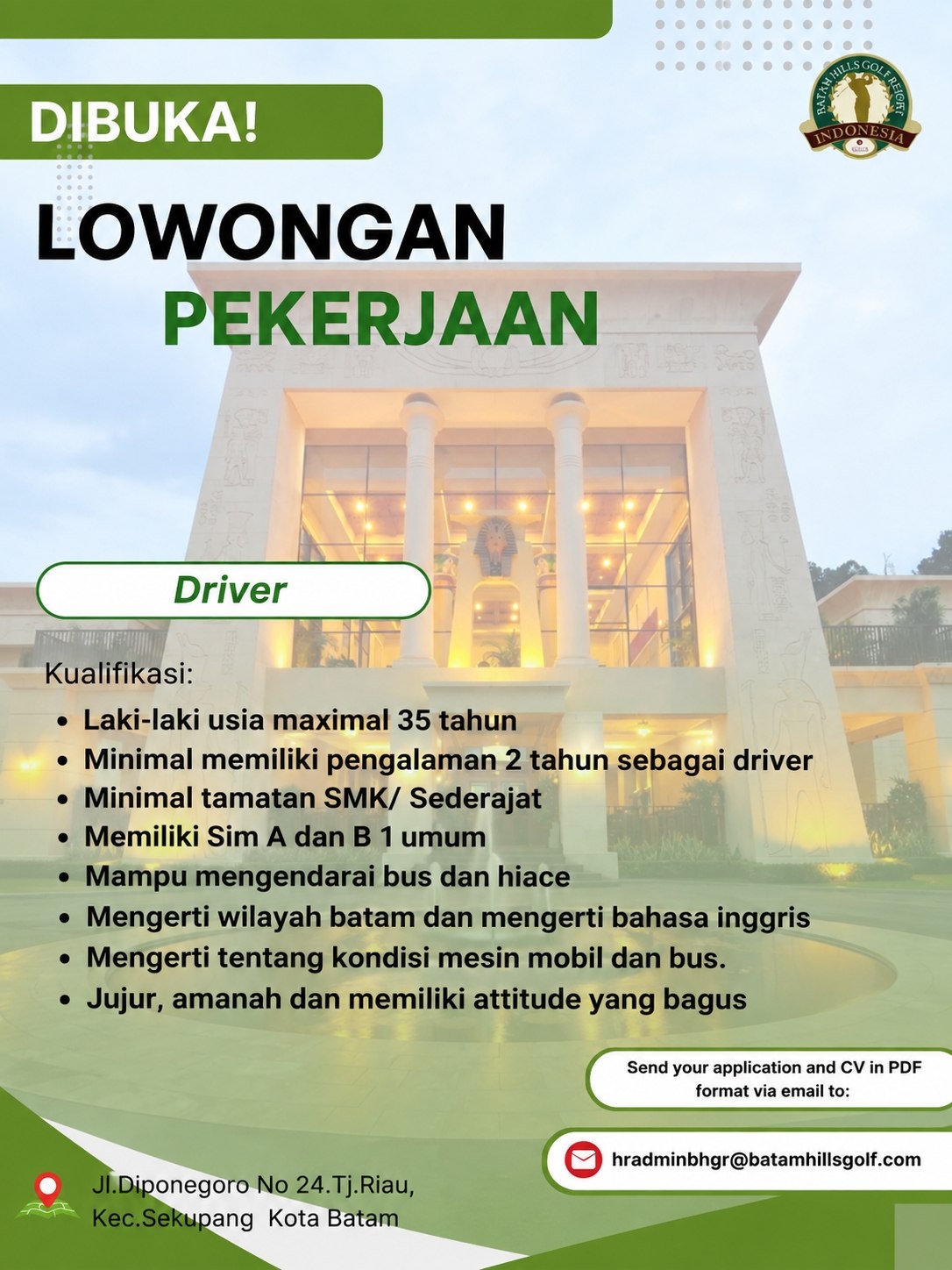 Batam Hills Golf Resort Indonesia