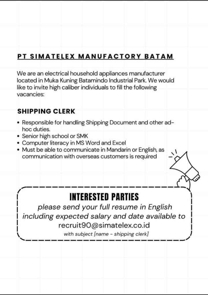 PT SIMATELEX MANUFACTORY BATAM