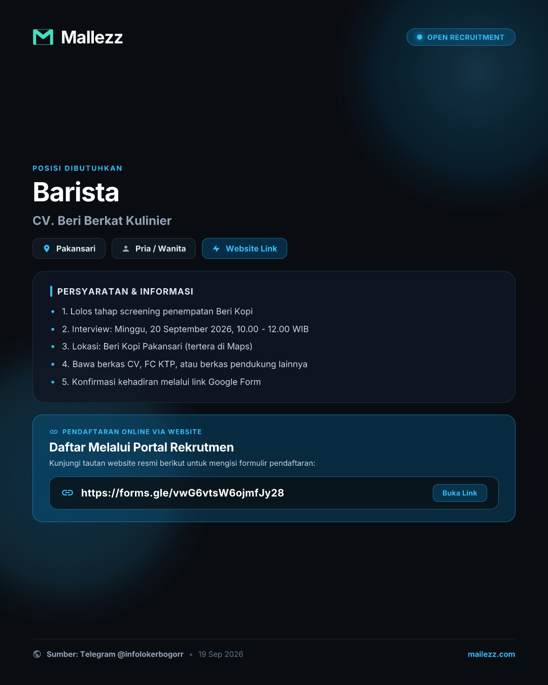 CV. Beri Berkat Kulinier