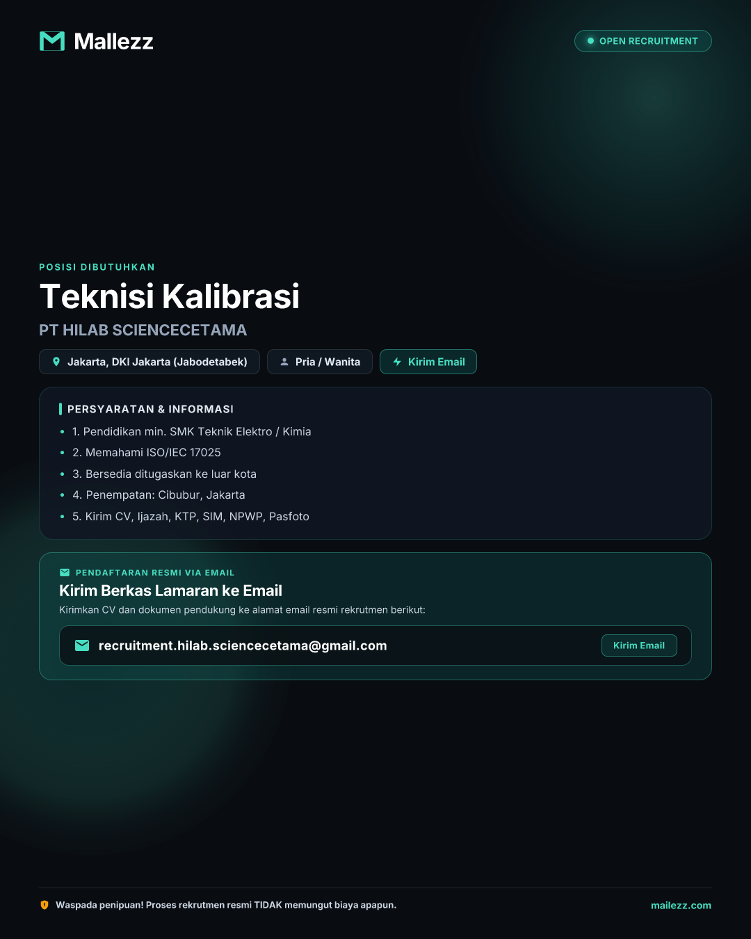 PT HILAB SCIENCECETAMA