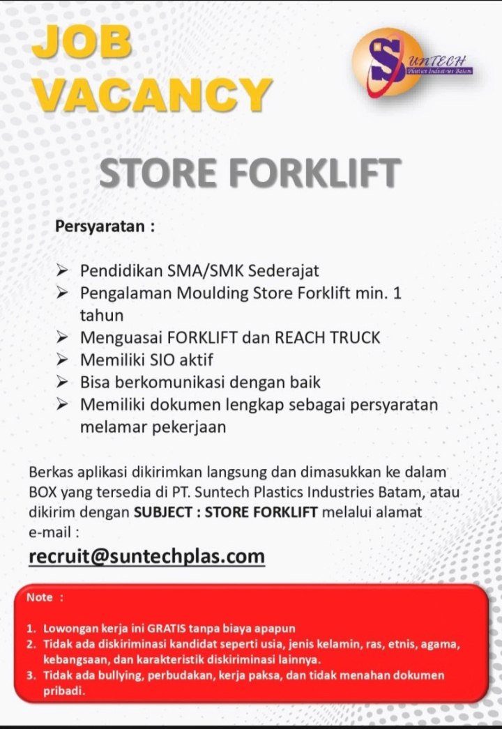 PT. Suntech Plastics Industries Batam