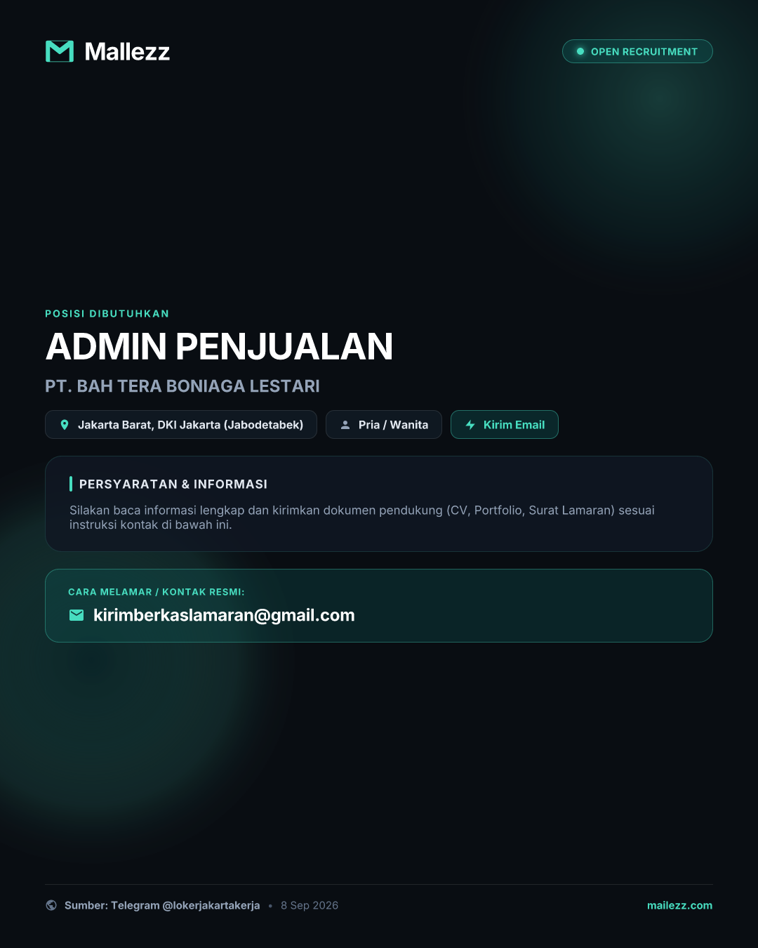 PT. BAH TERA BONIAGA LESTARI