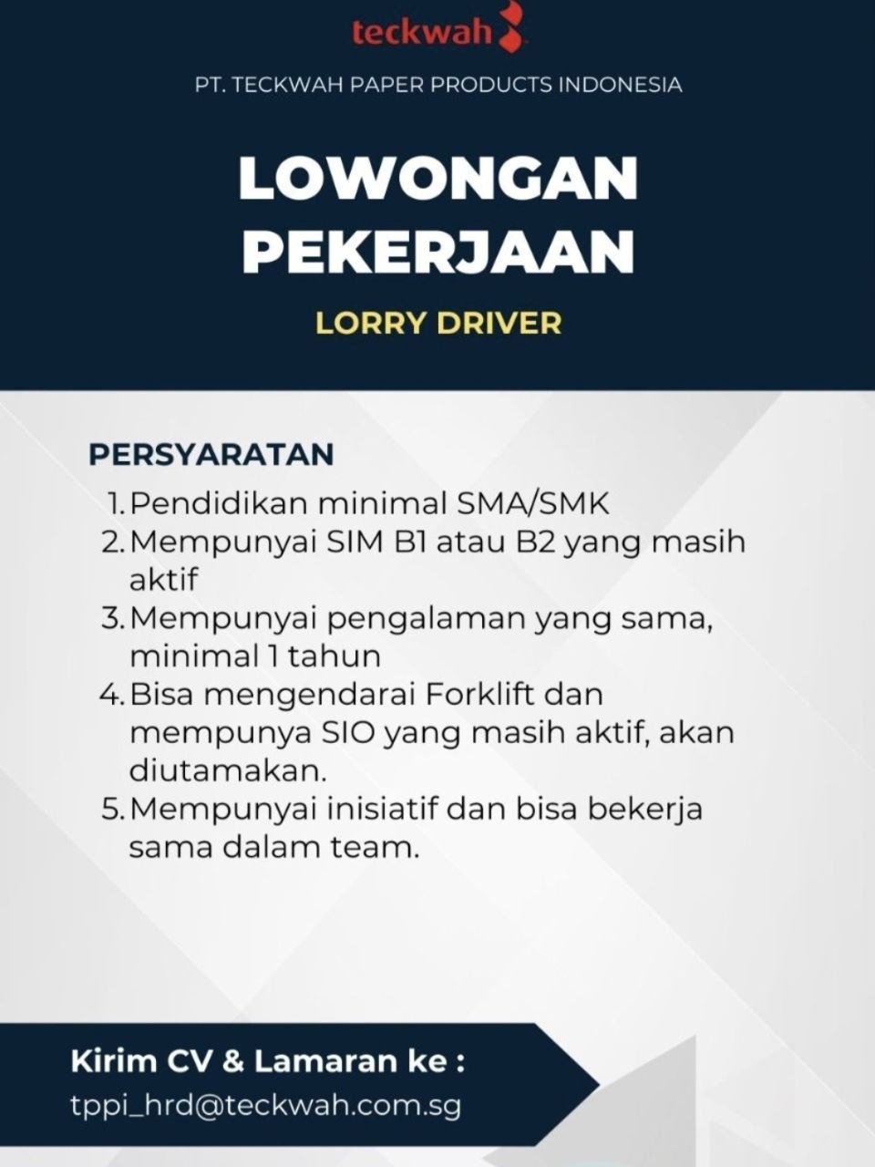 PT. TECKWAH PAPER PRODUCTS INDONESIA