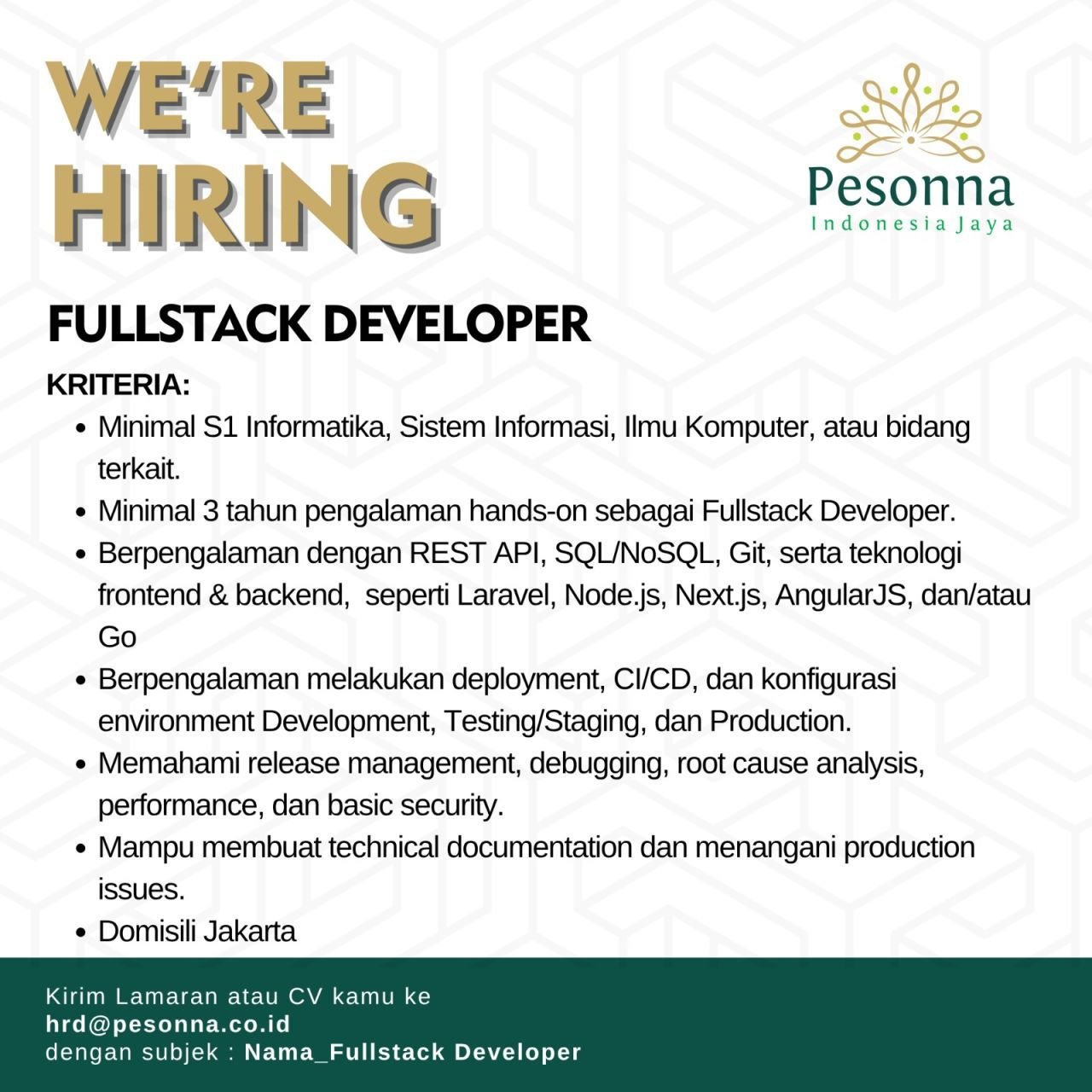 Pesonna Indonesia Jaya