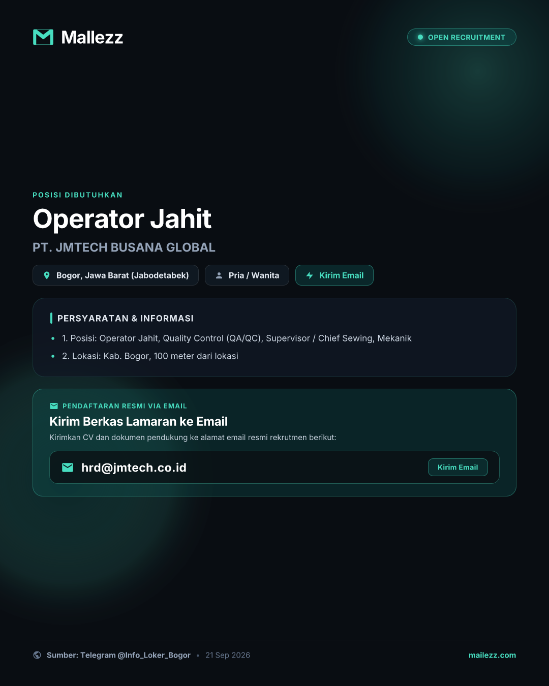 PT. JMTECH BUSANA GLOBAL